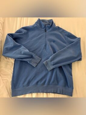 Light Blue Quarter-Zip Pullover Sweater Izod Large Unisex